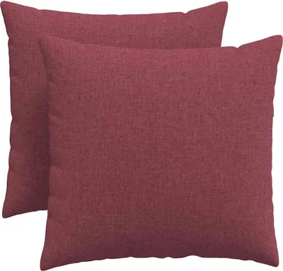 Immagine prodotto di vidaXL Cuscini per divano 2 pezzi in tessuto rosso vino 50 x 50 cm