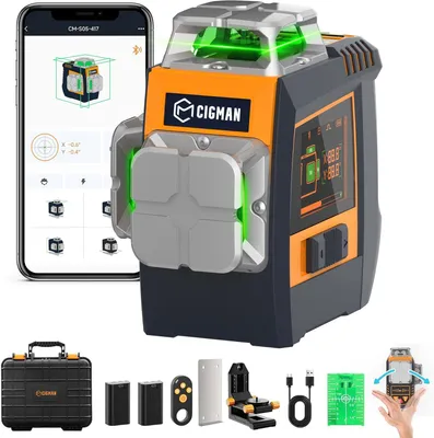 Immagine prodotto di CIGMAN CM-S05 Laser a linee incrociate 3x360 gradi, controllo dei gesti, connessione app, display LCD