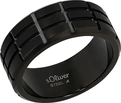 Produktbild von s.Oliver Jewel Herren Ring Edelstahl IP Gun 203887, Ringgröße:60 (19.1 mm Ø)