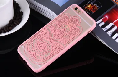 Produktbild von Handy Hülle Mandala für Apple iPhone 6s Plus Design Case Schutzhülle Motiv Hand Fatima Cover Tasche Bumper Rosa