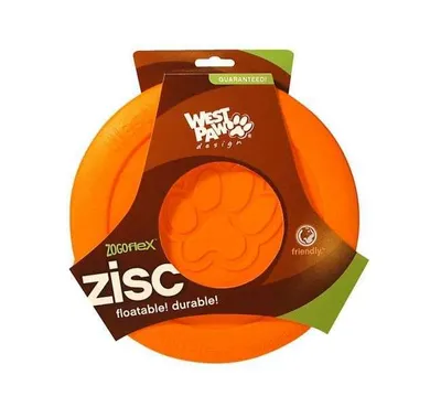 Zdjęcie produktu dla Zabawka dla psów West Paw Zogoflex Zisc, pomarańczowa, Mini / Wymiary: 16 cm