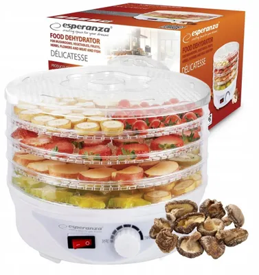 Produktbild von Esperanza 250W Trockner für Pilze, Obst und Kräuter, Kompakt und Leistungsstark