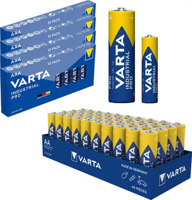 Produktbild von Batterien Set Varta 40 Stk AA Mignon + 40 x AAA Micro Alkaline Industrial PRO Quality