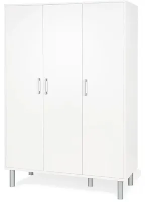 Obrázok produktu pre Detská skriňa Pinolino, biela, 3 dvere, 6 nastaviteľných políc, 120 x 56 x 181 cm