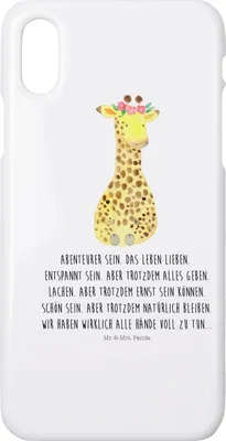 Produktbild von Mr. & Mrs. Panda Iphone 10 Handyhülle Giraffe Blumenkranz - Weiß - Geschenk, Hülle, Abenteurer, Afrika, Selbstliebe, Cover, Handy, X, Freundin
