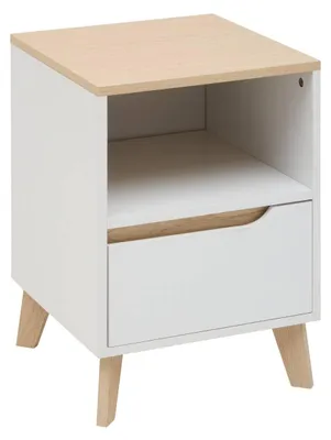 Produktbild von Nachttisch Luma 40 x 55 cm, 1 Schublade, weiß