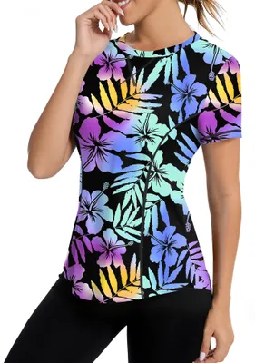 Image de Chemise de sport pour femmes, manches courtes, protection UPF 50+