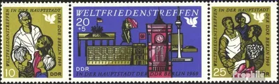 Produktbild von Briefmarken DDR 1969 Mi WZd207 (1478-1480 als Dreierstreifen) FDC Weltfriedenstreffen