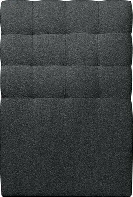 Produktbild von Kopfteil gepolstert - Gesteppt – schwarzer Bouclé-Stoff - 90 cm
