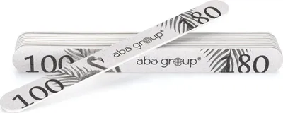 Image de Aba Group Set Lime à ongles Professionnel, Limes à ongles double face pour ongles en gel, Forme droite, Gradation 100/180, Epaisseur 4mm, 25 pièces