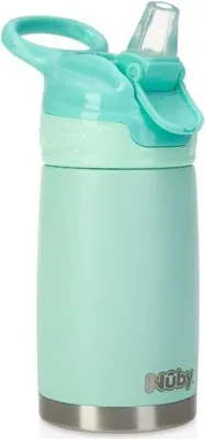 Produktbild von Nuby Isolierflasche, 300 ml, Edelstahl, Weicher Silikon Schnabel, Türkis