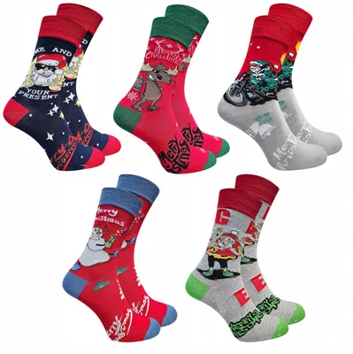 Produktbild von Aura Via Herren Socken Baumwolle Weihnachts-Muster 39-42