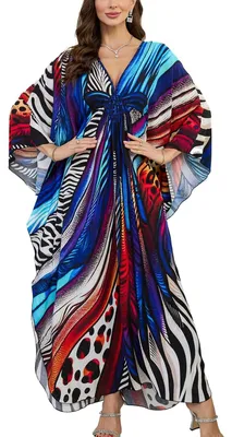 Produktbild von Lange Kaftan Bohemian Cardigan Strandkleid Lila