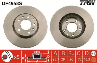 Produktbild von TRW Bremsscheiben (2 Stück) Vorderachse DF4958S