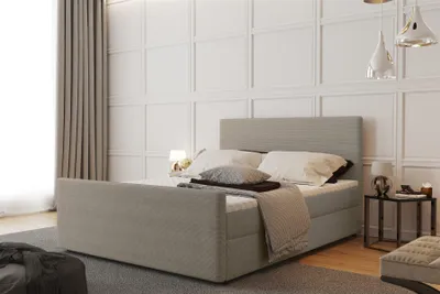 Produktbild von Boxspringbett Schlafzimmerbett CARO 140x220cm Stoff Scala Truffle