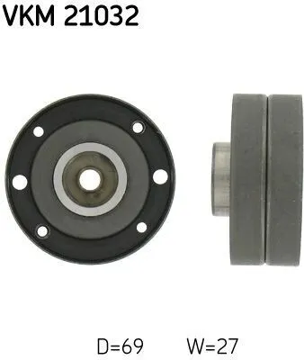 Produktbild von SKF VKM 21032 Umlenkrolle Zahnriemen für AUDI 80 (89, 89Q, 8A, B3) 100 Limousine (44, 44Q, C3) COUPE (89, 8B) 90 (89, 89Q, 8A, B3) 100 Avant