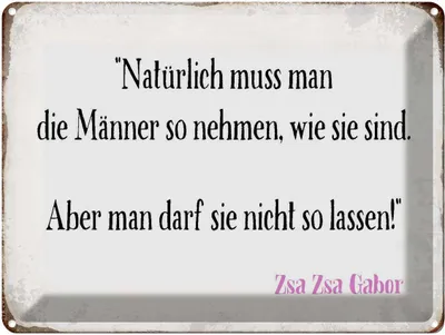 Produktbild von vianmo Blechschild 30x40 cm Männer so nehmen wie sie sind Spruch Zitat