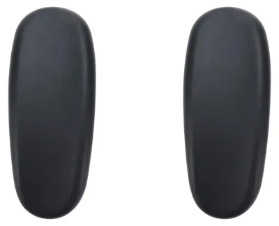 2er-Set Ersatz-Armlehnenpolster, schwarz, oval, 260x102x40 mm