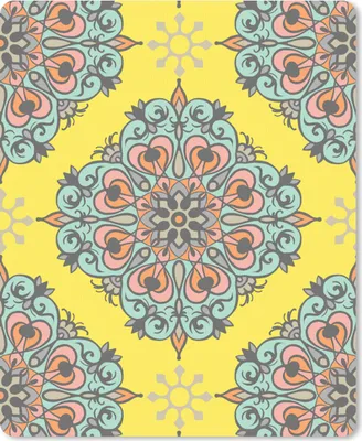 Produktbild von MuchoWow® Mauspad Mousepad Barock - Abstrakt - Muster - Blumen 30x40 cm - Mousepads - Maus Mat - Pad - Mausunterlage - Mausmatten