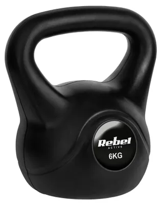 Produktbild von Powerbag Kettlebell – 6 kg Gewicht – Aus Bitumenmaterial – Schwarz – Für Krafttraining – Fitnessgewicht