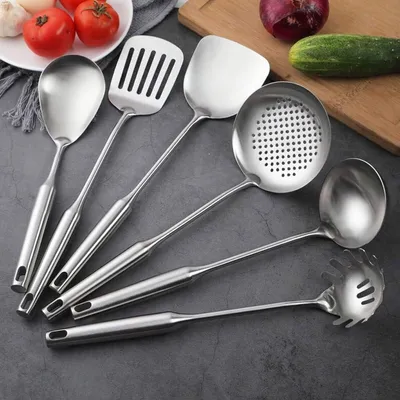 Obrázek produktu pro Sada kuchyňských pomůcek, 6 kusů, nerezová ocel, vhodná do myčky, pro vaření