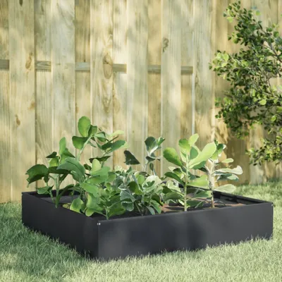 Produktbild von "2026 Promotion" Hochbeet - Pflanzkasten - Anthrazit 100x100x33,5 cm - Stahl - Beete CC30865