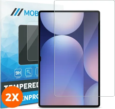 Produktbild von Mobigear Displayschutzfolie für Samsung Galaxy Tab S10 Plus, gehärtetes Glas, Displayschutz – kompatibel mit Hüllen (2er-Pack)