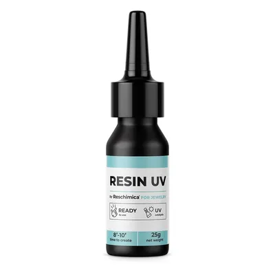 Obrázok produktu pre UV živica, krištáľovo čistá, UV vytvrdzovanie, epoxidová živica, náušnice, náhrdelníky, náramky, doplnky z epoxidovej živice (25 gr)