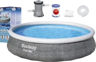 Produktbild von Aufstellpool-Set Ø 396 x 84 cm Rattan