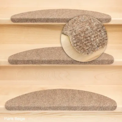 Produktbild von Stufenmatten Ramon Halbrund Beige/Braun 14 Stück