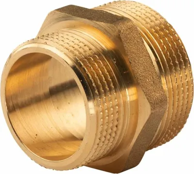 Produktbild von Messing Gewinde-Fitting Reduziernippel 1 1/2'AG (DN 40) - 1 1/4'AG (DN 32) - schwere Ausführung