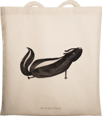 Produktbild von Mr. & Mrs. Panda Einkaufstasche Stinktier Yoga - Transparent - Geschenk, Tasche, Laptoptasche, Beutel, Tote Bag, Raubtier, Namaste, Lebe, Jutebeutel, Liebe, Uni