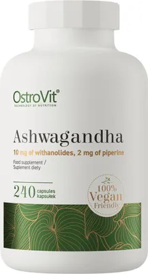 Produktbild von OstroVit Ashwagandha 240 Kapseln 7,2 % + PIPERIN 95 %