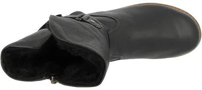 Produktbild von Andrea Conti Damen Lederstiefel mit Warmfutter und Schnallendetail 0342857, Größe:38 EU, Farbe:Schwarz