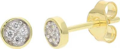 Produktbild von JuwelmaLux Ohrstecker 925 Silber Gold plattiert mit Zirkonia JL39-06-0783
