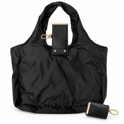 Produktbild von Faltbare Ledertasche – SHIFTBAG Schwarz