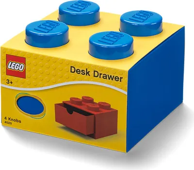 Produktbild von LEGO Tischbox 4 mit Schublade blau