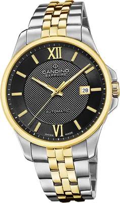 Produktbild von Candino Edelstahl Herren Uhr Analog Luxus Armbanduhr silber gold Automatik D2UC4769/4