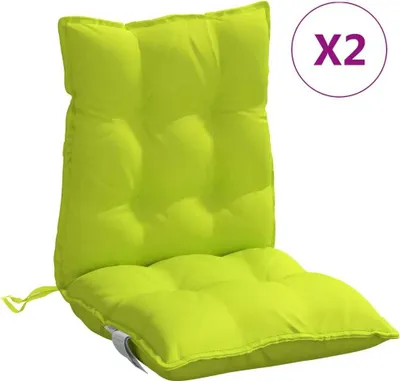 Produktbild von vidaXL Niedriglehner-Auflagen 2 Stk. Knallgrün Oxford-Gewebe