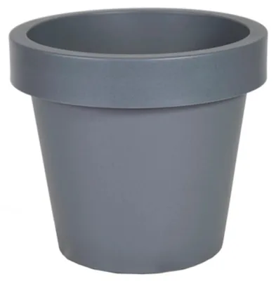 Produktbild von Mega Collections Pflanzentopf/Blumentopf - Kunststoff - grau - D35 cm