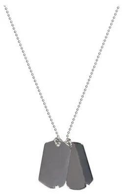 Image de Alpha Industries, collier Alpha Industries, modèle SS266967, médaillon "dog tag" en argent