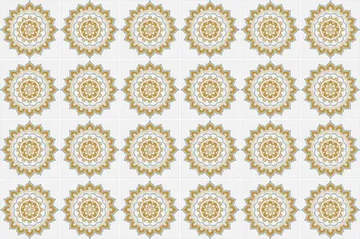 Produktbild von Fliesenaufkleber 20 x 20 cm – 24 Stück – Selbstklebend – Wasserfest – Pflegeleicht – Hitzebeständig – Für Küche & Bad – Blumenmandalas