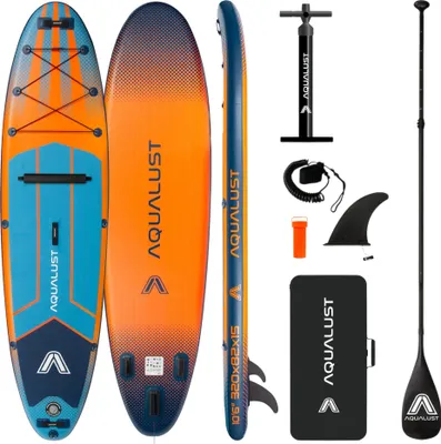 Immagine prodotto di AQUALUST 10.6 iSUP: set completo di tavola da stand up paddle gonfiabile da 320 cm - Contenuto: set tavola + pagaia a pala