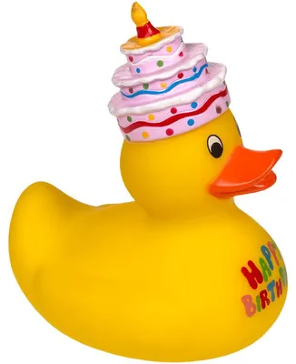 Productafbeelding van Happy Birthday Badeend met Verjaardagstaart