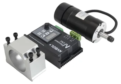 Immagine prodotto di Motore mandrino CNC, potenza 400 W, velocità 12.000 giri/min, 48 V CC, compatibile con pinze di serraggio ER8,
