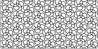 Produktbild von Schreibtischmatte Tischunterlage 90x45 cm Mauspad - Schwarze und weiße Kreise