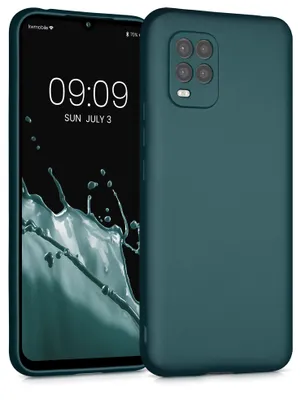 Produktbild von kwmobile Handyhülle für Xiaomi Mi 10 Lite (5G) Hülle - Silikon Case metallisch schimmernd - Schutzhülle Cover - Metallic Petrol