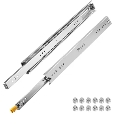 Obrázek produktu pro SucceBuy 2 kusy kolejnic do zásuvek z oceli válcované za studena, rozměry 82,5 x 5,3 x 1,92 cm, nosnost 113 kg, vhodné pro nábytek, průmyslové zásuvky, zásuvky do vozidel a kancelářské skříně