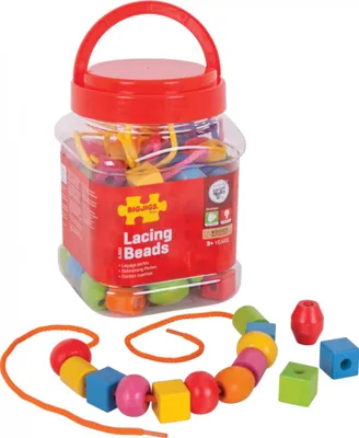Obrázek produktu pro Dřevěné navlékací korálky v dóze