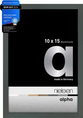 Produktbild von nielsen Aluminium Bilderrahmen Alpha, 10x15 cm, Platin